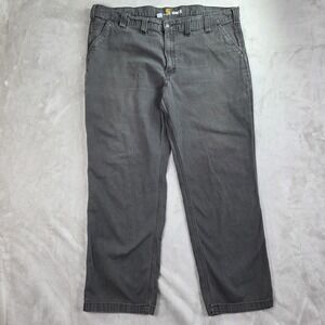 Carhartt Pants‎ Mens 44x30 Gray Relaxed Fit Stretch Canvas Dungaree Workwear